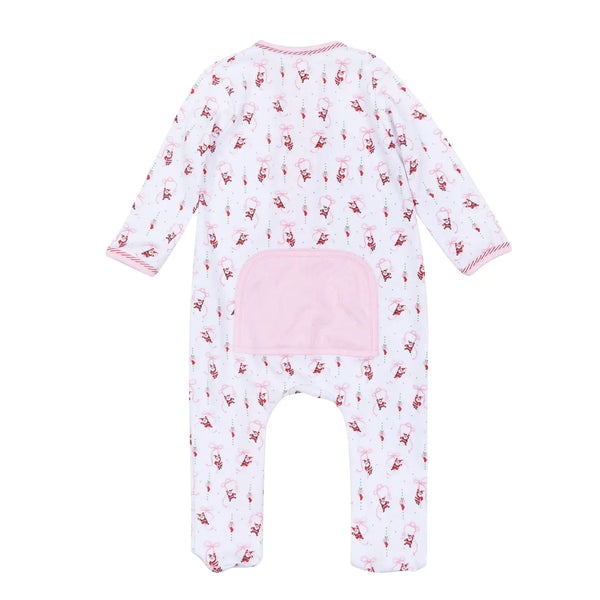 Jolly Ribbons Print Ruffle Footie