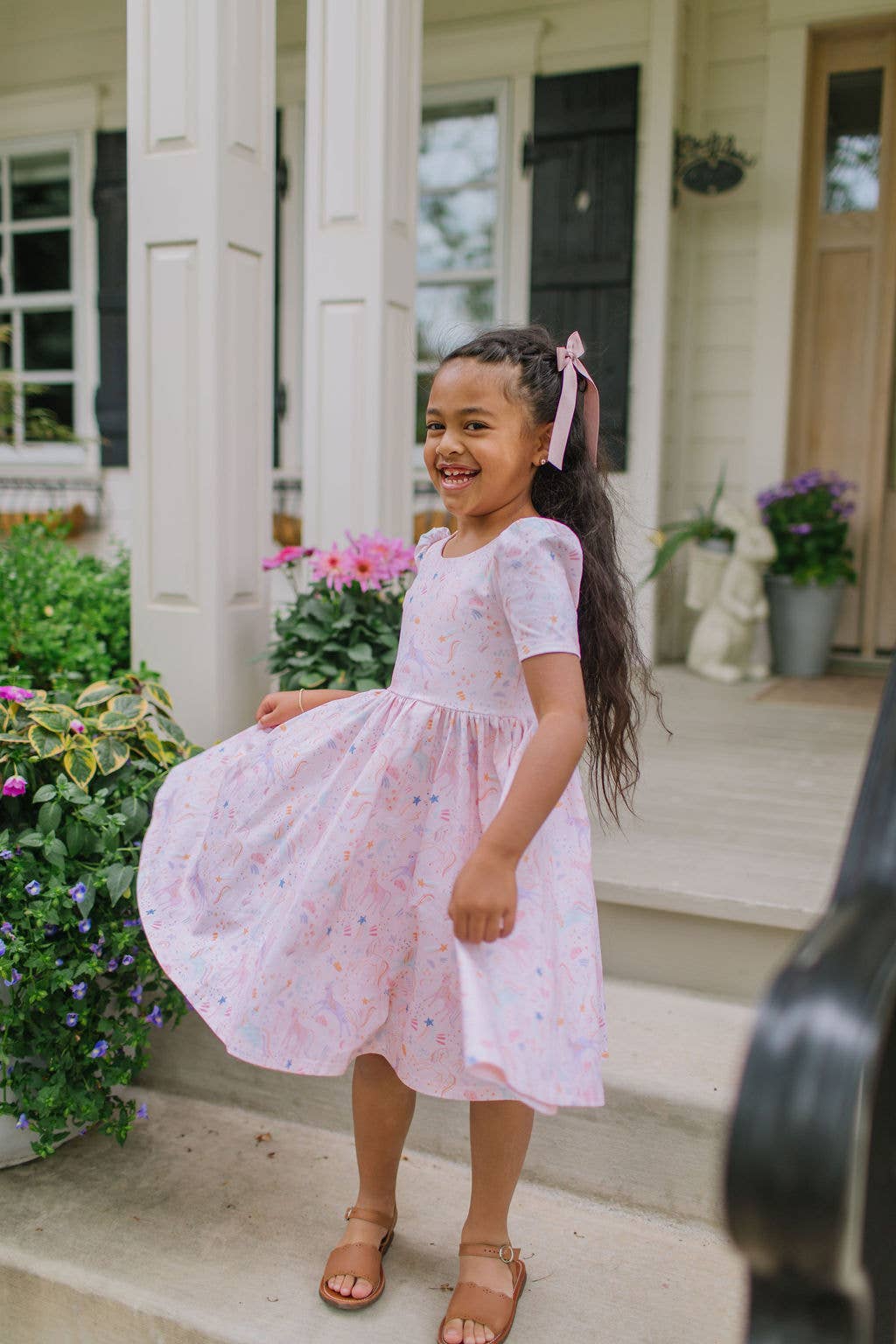 Puff Dress in Dreamy Unicorn - Magpies Paducah