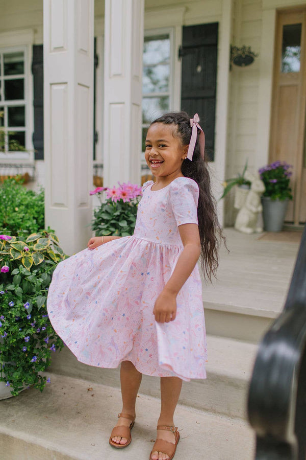 Puff Dress in Dreamy Unicorn - Magpies Paducah