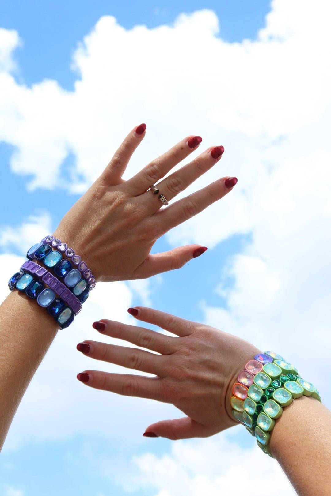 Candy Gem Bracelet, Purple Block