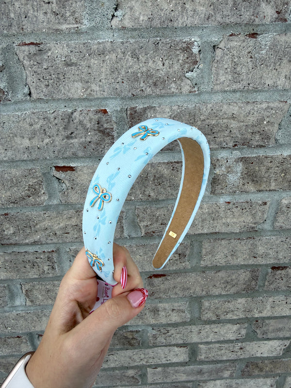 Padded Bow Crystal Charm Headband - Magpies Paducah