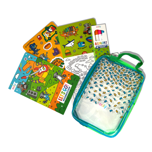 Let's Go!: Activity & Coloring Kit, Robo Dinos - Magpies Paducah