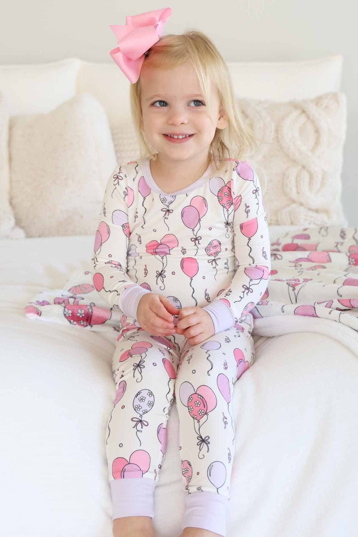 Party Time Two Piece Pajama Set, Pink
