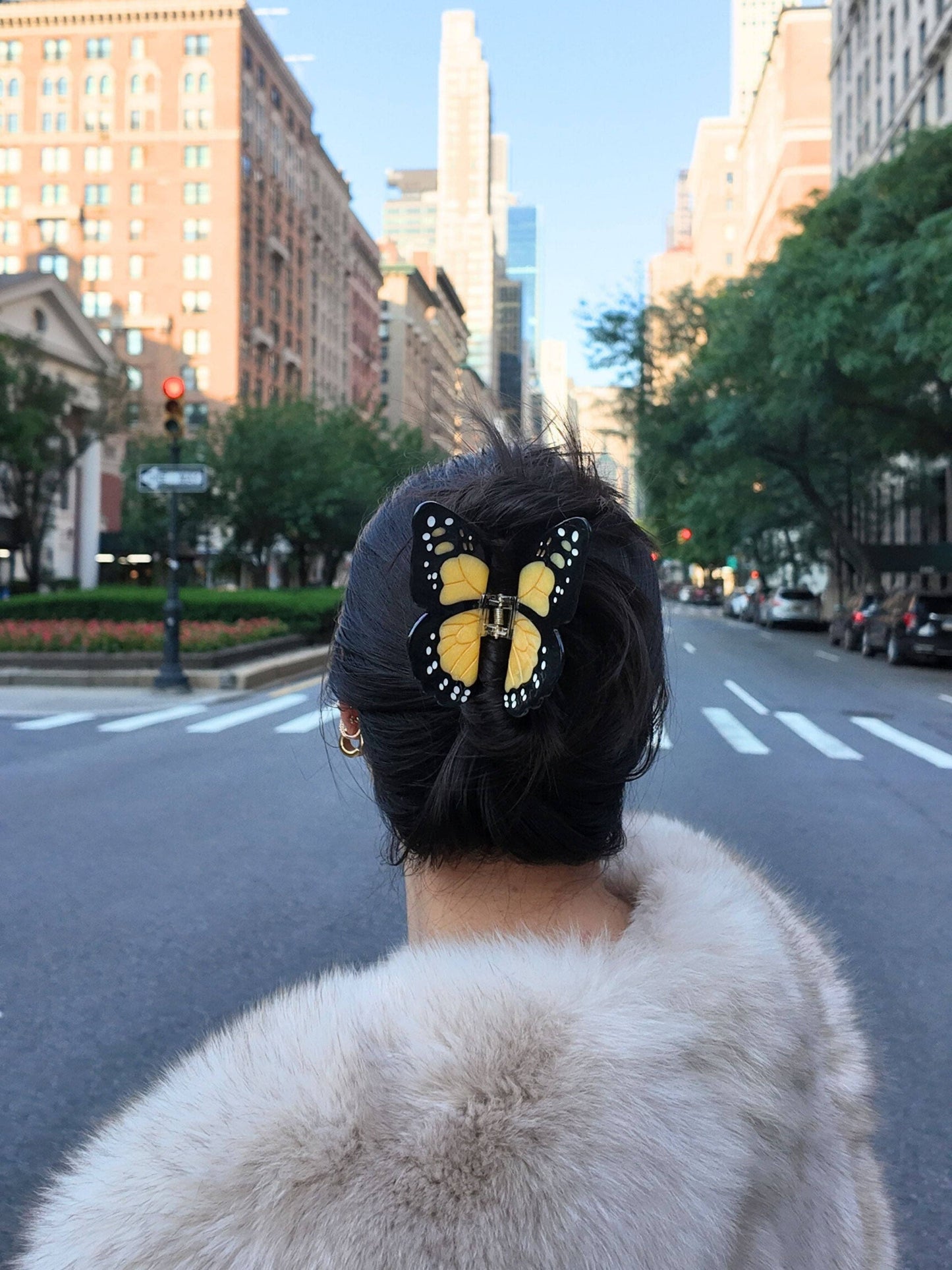 Hand-painted Limited Edition Monarch Butterfly Claw Hair Clip | Eco-Friendly