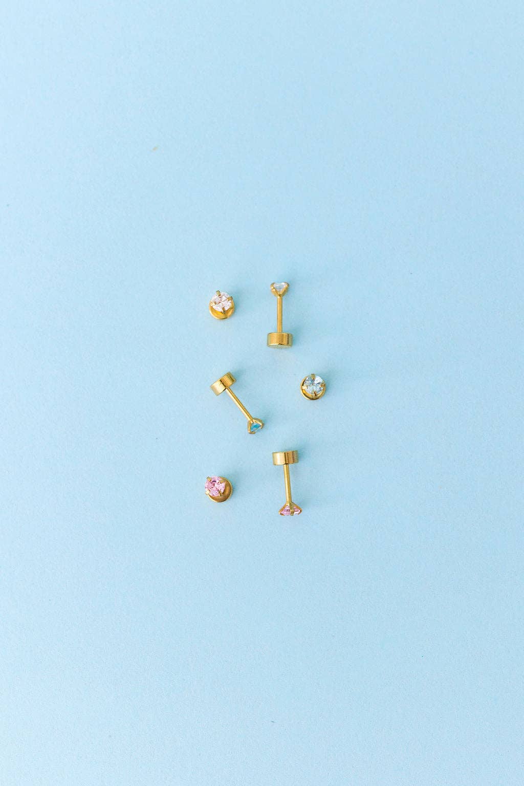 White Stud Earrings