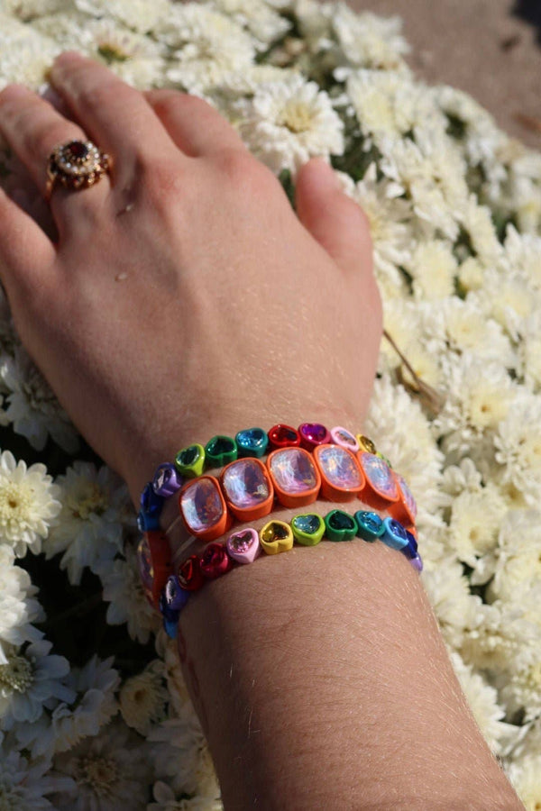 Candy Gem Bracelet, Coral