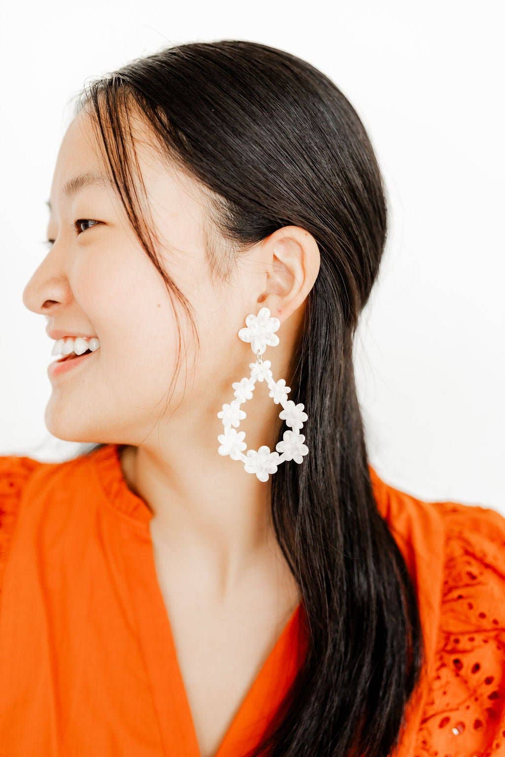 Bianca - White Shell - Earrings - Magpies Paducah