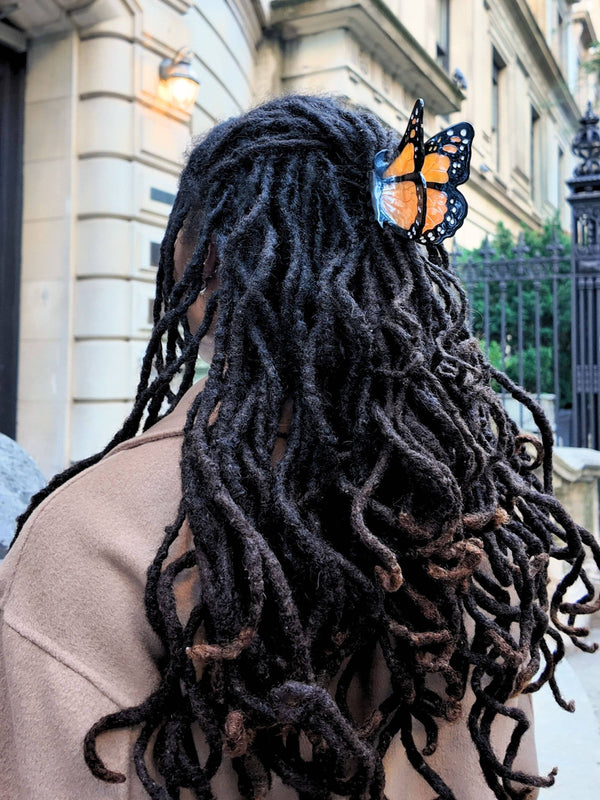 Hand-painted Monarch Butterfly Claw Hair Clip | Eco-Friendly