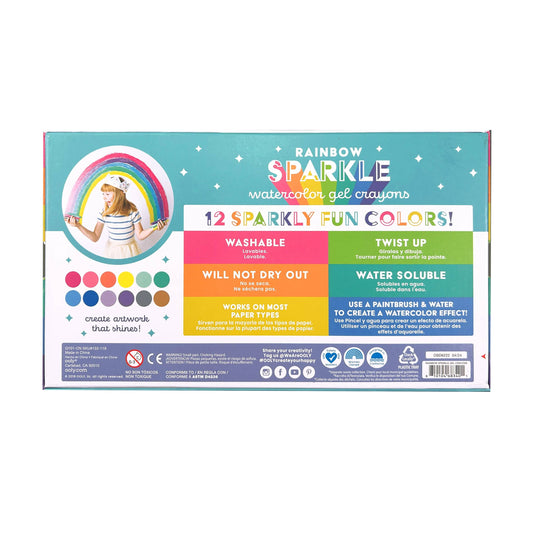 Rainbow Sparkle: Watercolor Gel Crayons - Magpies Paducah