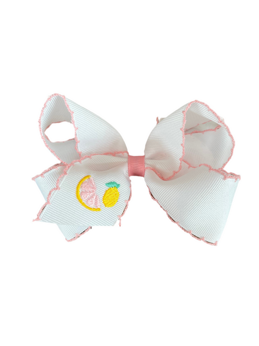 Medium Moonstitch Bow, Lemon - Magpies Paducah