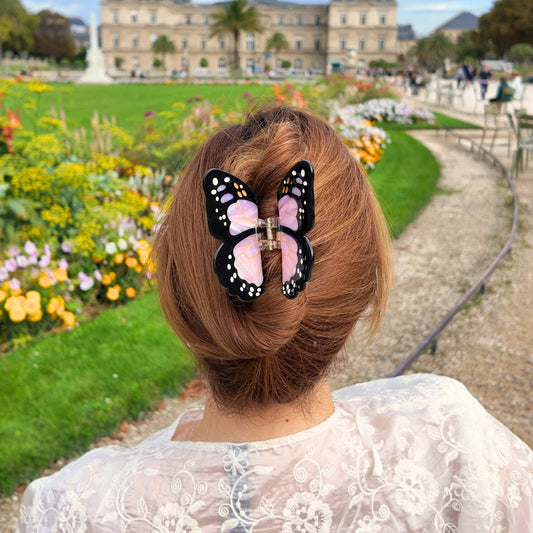 Hand-painted Limited Edition Monarch Butterfly Claw Hair Clip