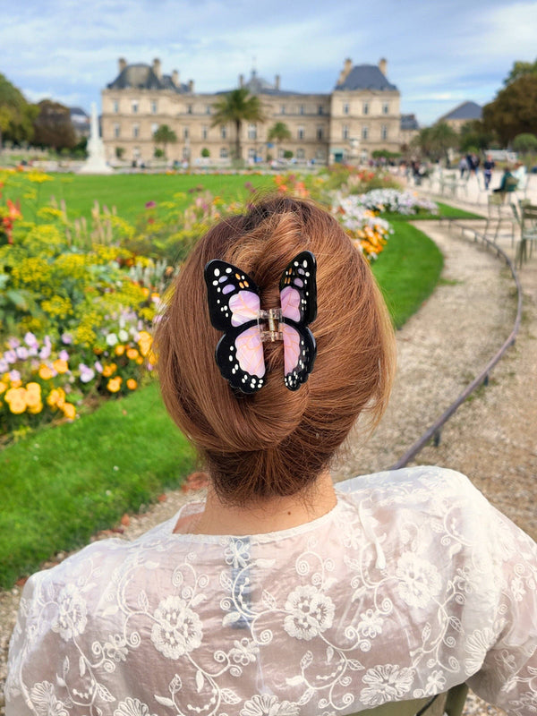 Hand-painted Limited Edition Monarch Butterfly Claw Hair Clip | Eco-Friendly