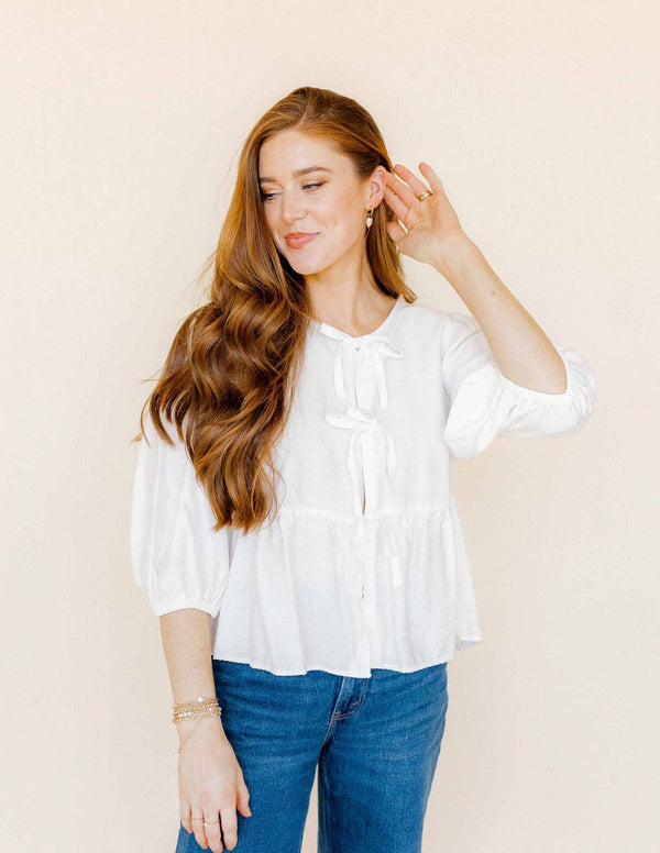 Huggie Charm Earrings, Willa Heart Gold