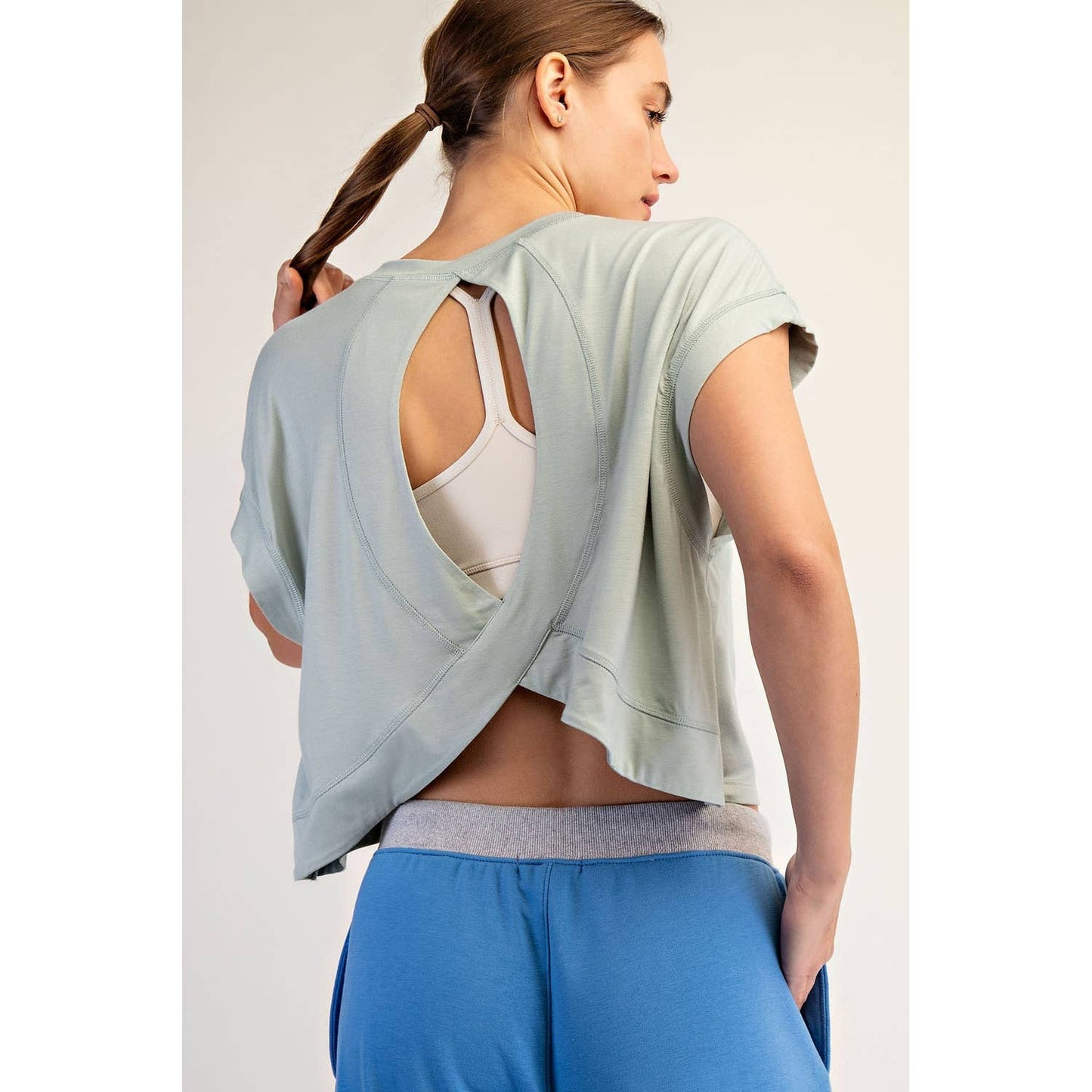 Modal Open Back Top, Lemon Chiffon - Magpies Paducah