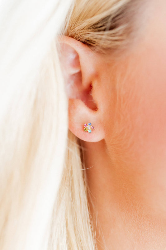 Screwback Stud Earrings - Lyla - Multi - Magpies Paducah
