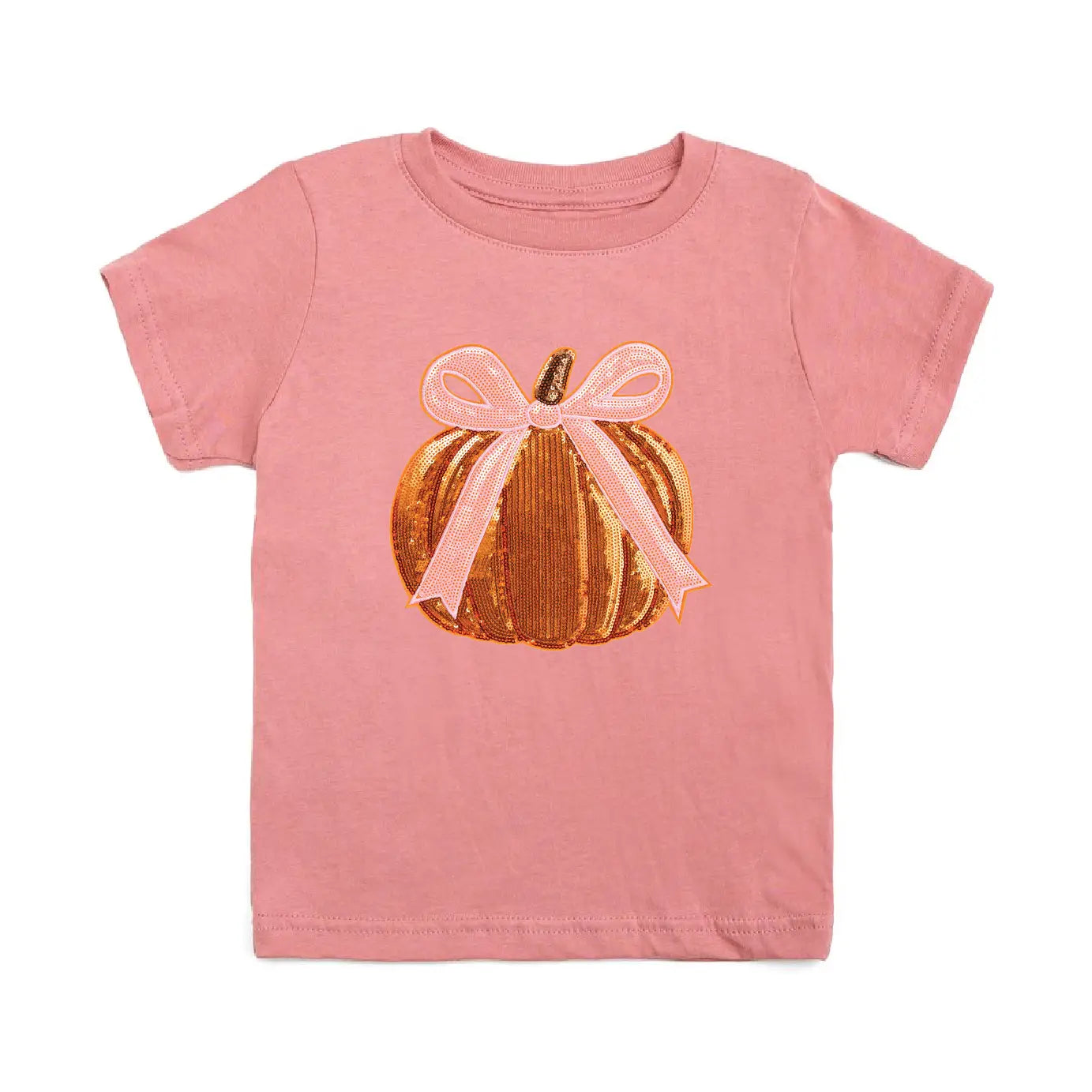 Coquette Pumpkin Sequin Tee