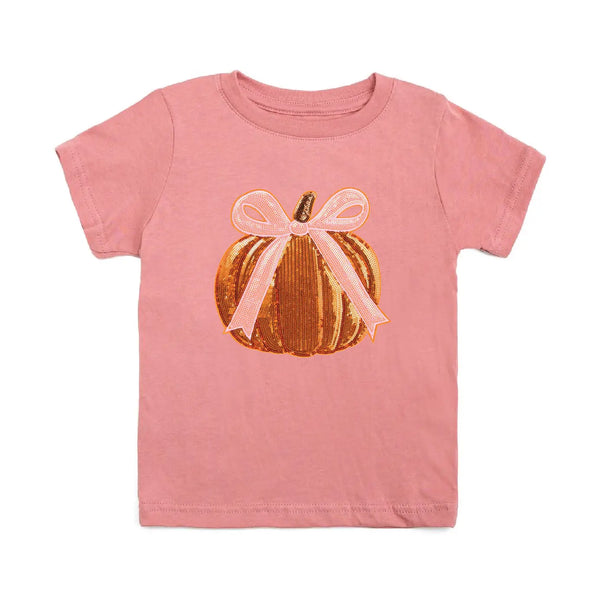 Coquette Pumpkin Sequin Tee
