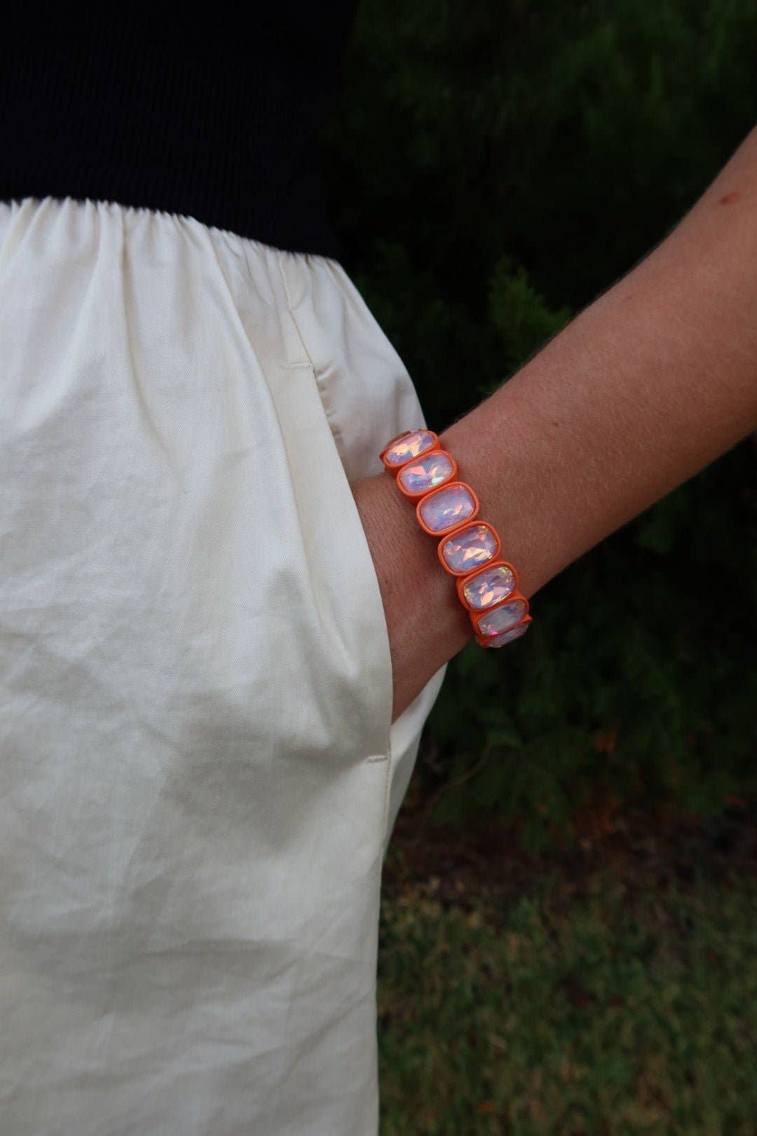 Candy Gem Bracelet, Coral