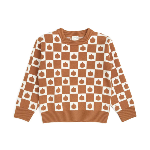 Pumpkin Checkers Sweater
