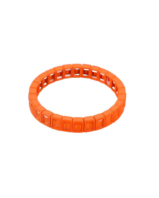 Candy Gem Bracelet, Orange Block