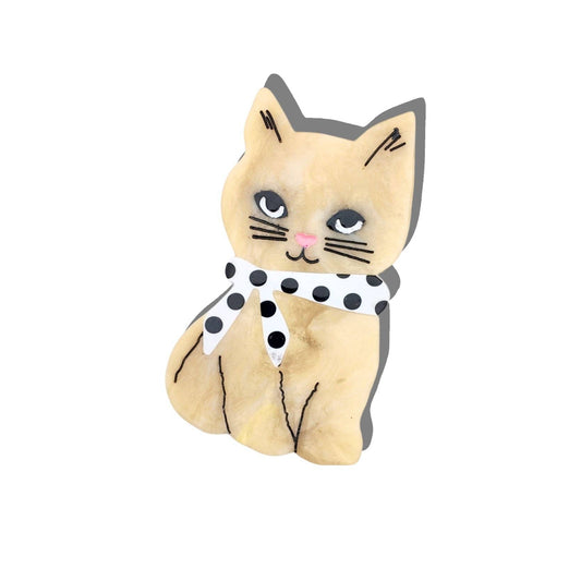 Hand-Painted Scarf Kitten Claw Clip