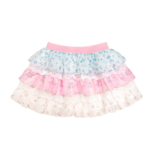 Floral & Lace Tiered Tutu - Kids Boutique Clothing - Spring - Magpies Paducah