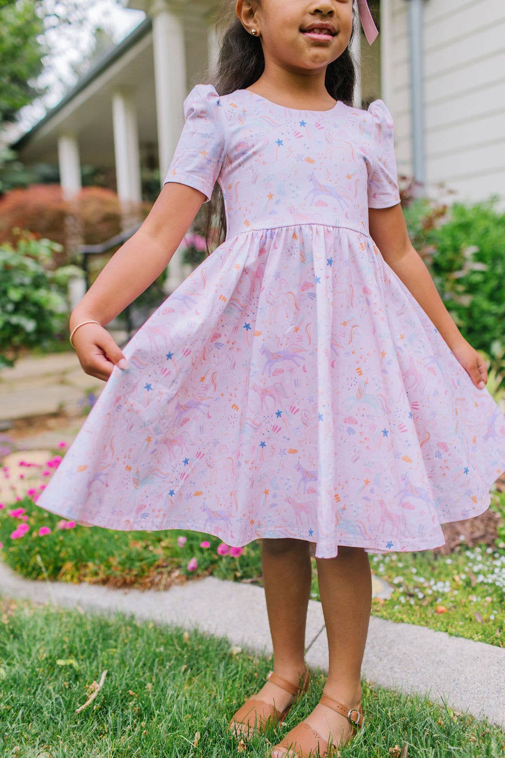 Puff Dress in Dreamy Unicorn - Magpies Paducah
