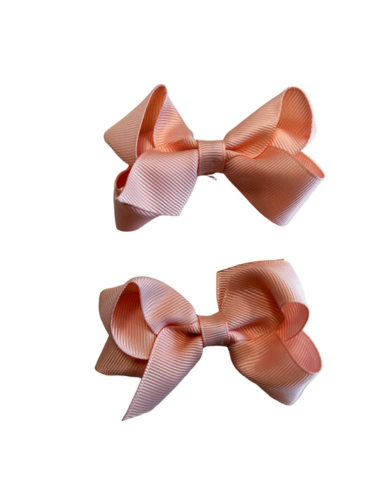 Mini Bow Pair, Light Coral - Magpies Paducah