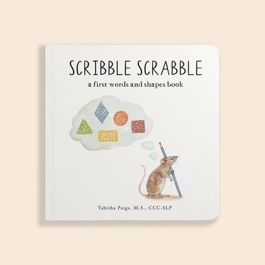 Scribble Scrabble: A Board Book of First Words - Magpies Paducah