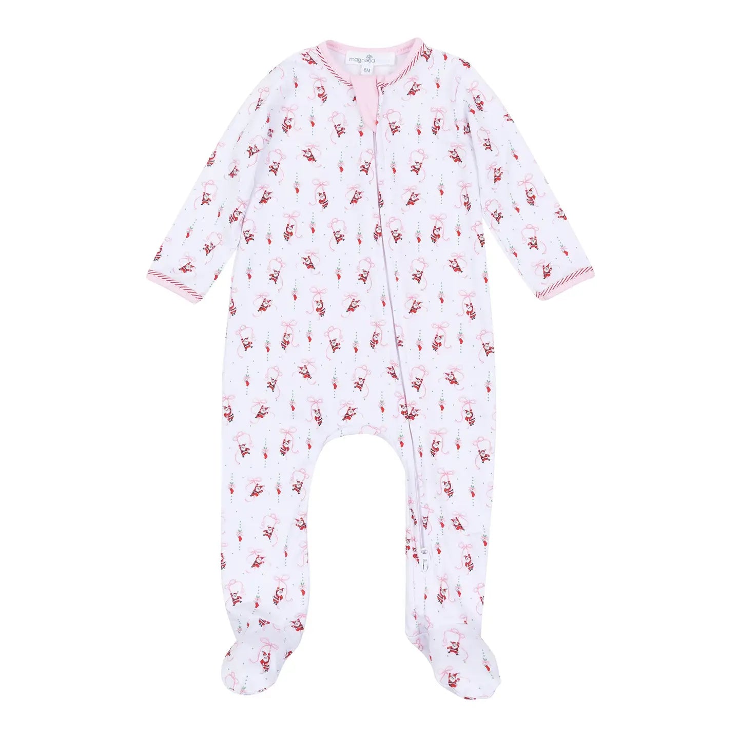 Jolly Ribbons Print Ruffle Footie