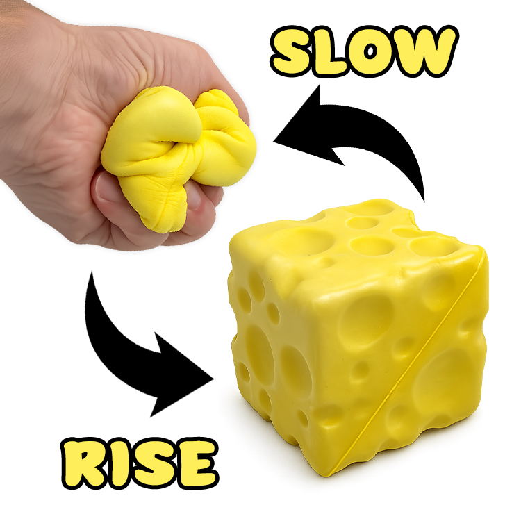 Fun Doh Slow Rise Cheese Squishies | Viral Sensory Display - Magpies Paducah