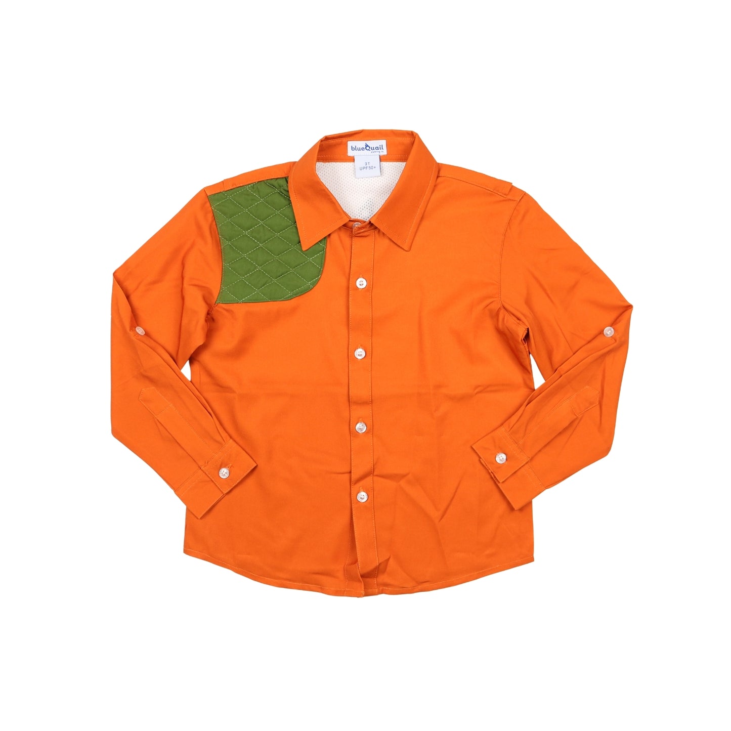 Long Sleeve Shirt, Blaze Orange & Green