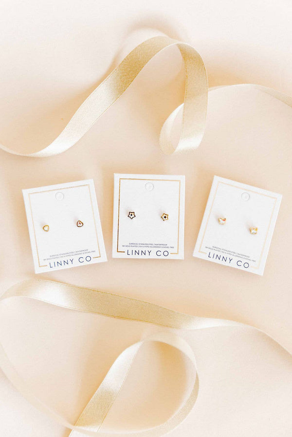 Screwback Stud Earrings - Polly Butterfly