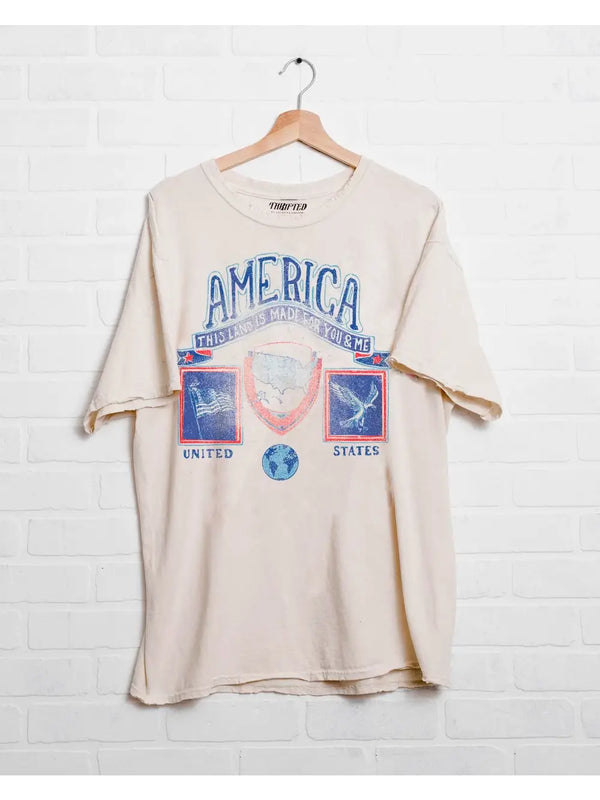 4th of July America White Graphic Adult Tee - Magpies Paducah