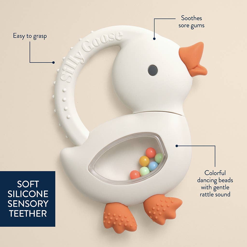 "NEW" Bitzy Shake™ - Silicone Teether with Rattle