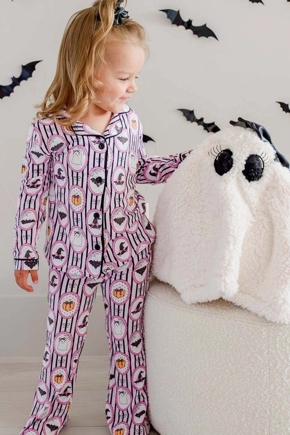 Two Piece Flare Lounge Set, Galloween Glow in the Dark