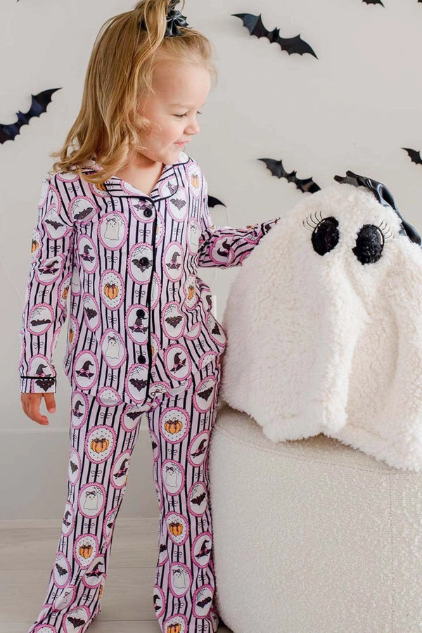 Two Piece Flare Lounge Set, Galloween Glow in the Dark
