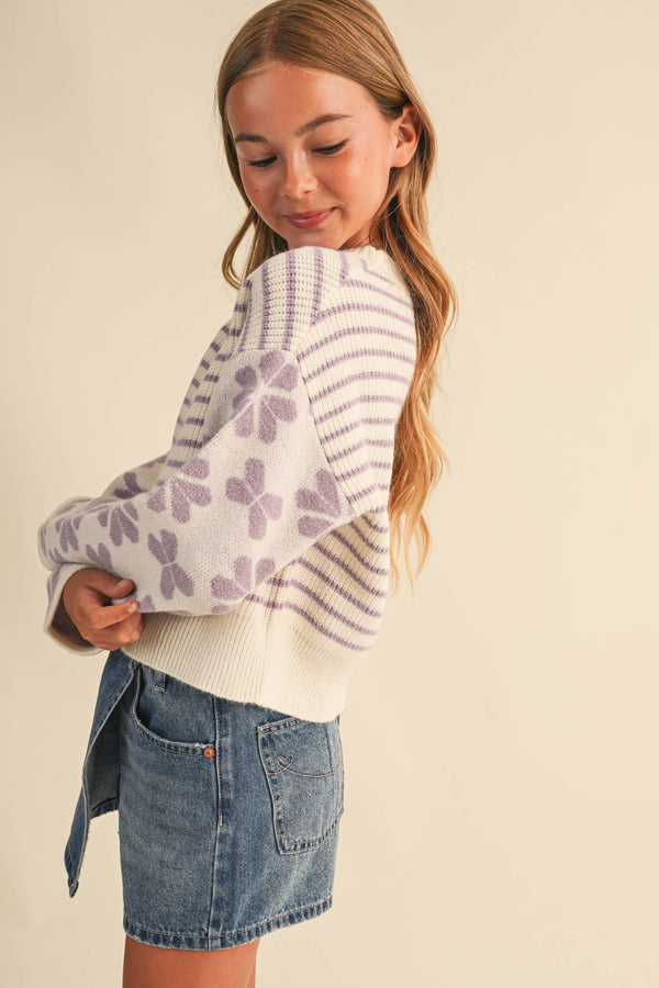 Drop Shoulder Lilac Wings Sweater - Magpies Paducah