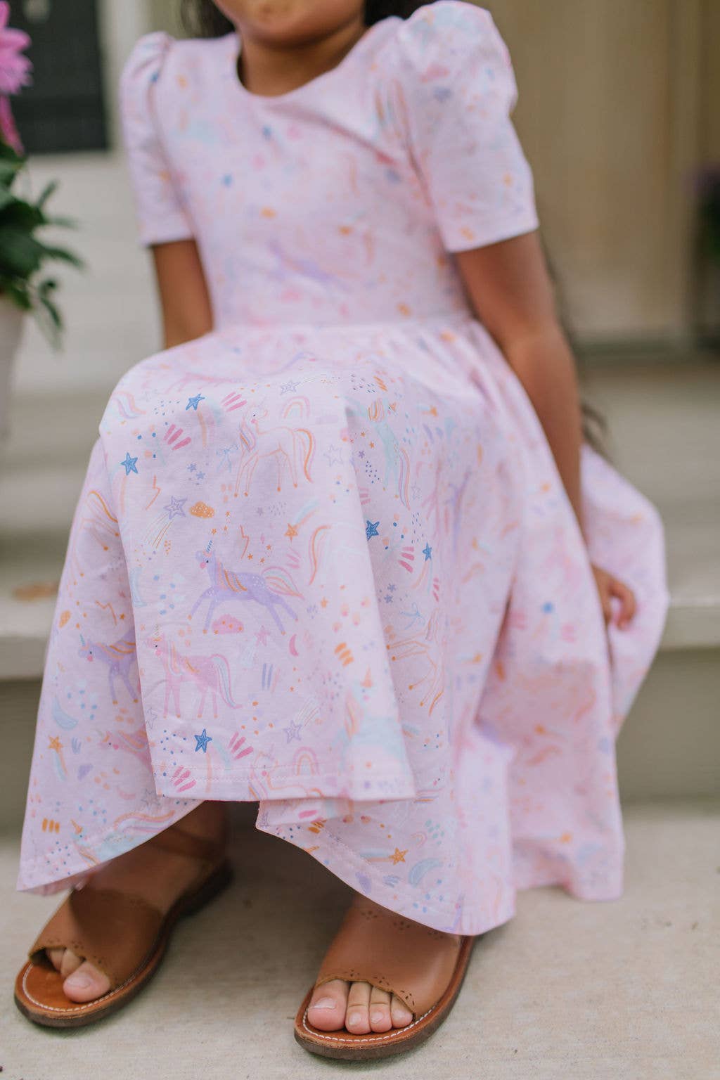 Puff Dress in Dreamy Unicorn - Magpies Paducah