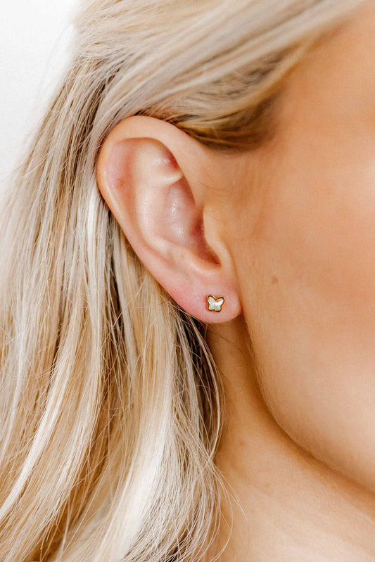 Screwback Stud Earrings - Polly Butterfly - Magpies Paducah