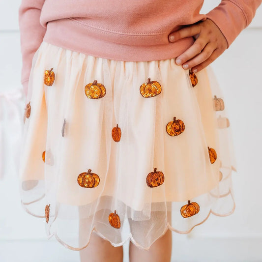Pumpkin Sequin Scallop Tutu