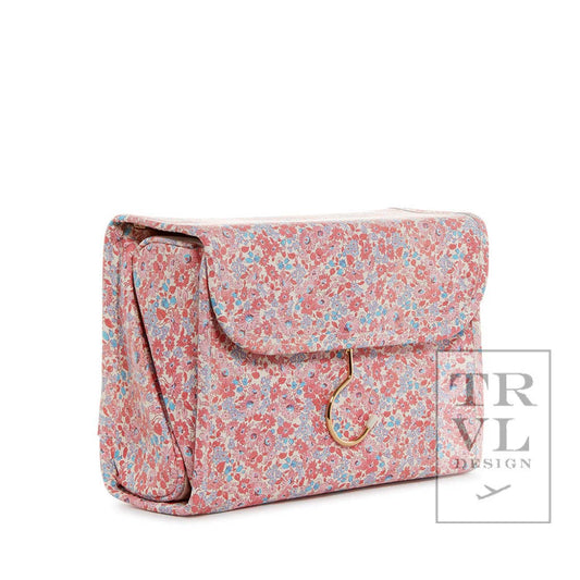 Luxe Hanging Toiletry Case, Marseille/Pink Pinstripe