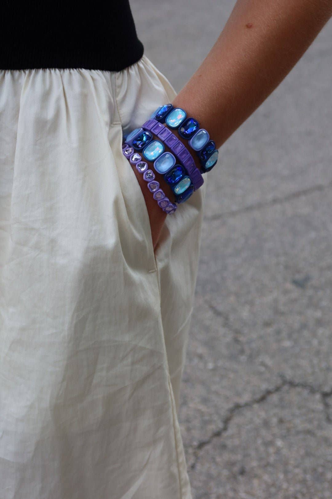 Candy Gem Bracelet, Purple Block