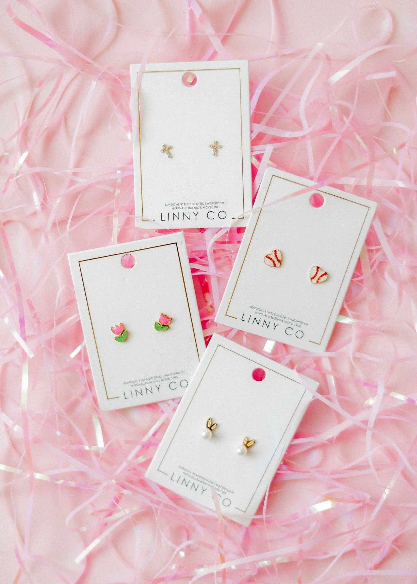 Screwback Stud Earrings - Heidi Pearl Bunny - Magpies Paducah
