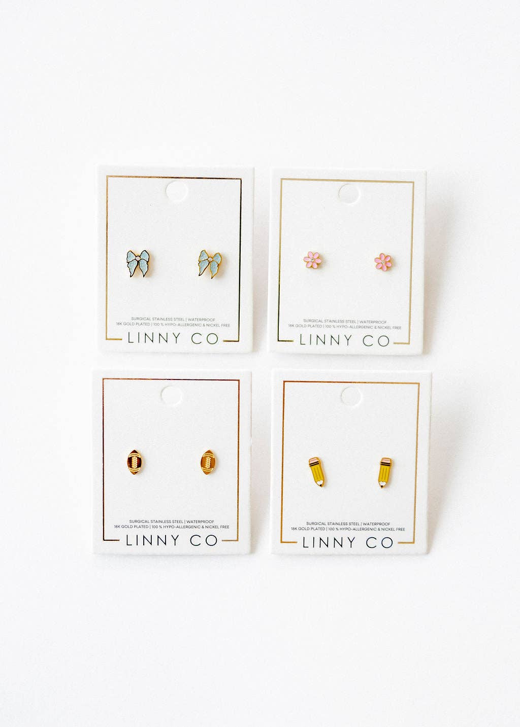 Screwback Stud Earrings - Finley Bow - Magpies Paducah