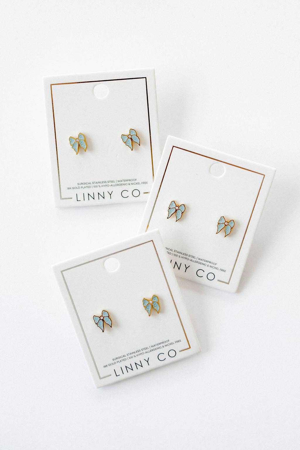 Screwback Stud Earrings - Finley Bow - Magpies Paducah