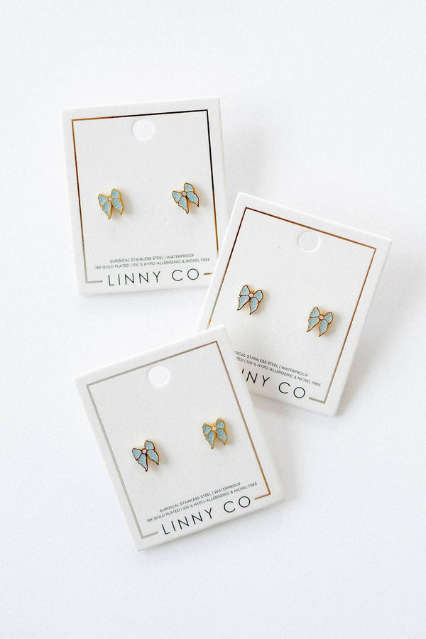 Screwback Stud Earrings - Finley Bow - Magpies Paducah