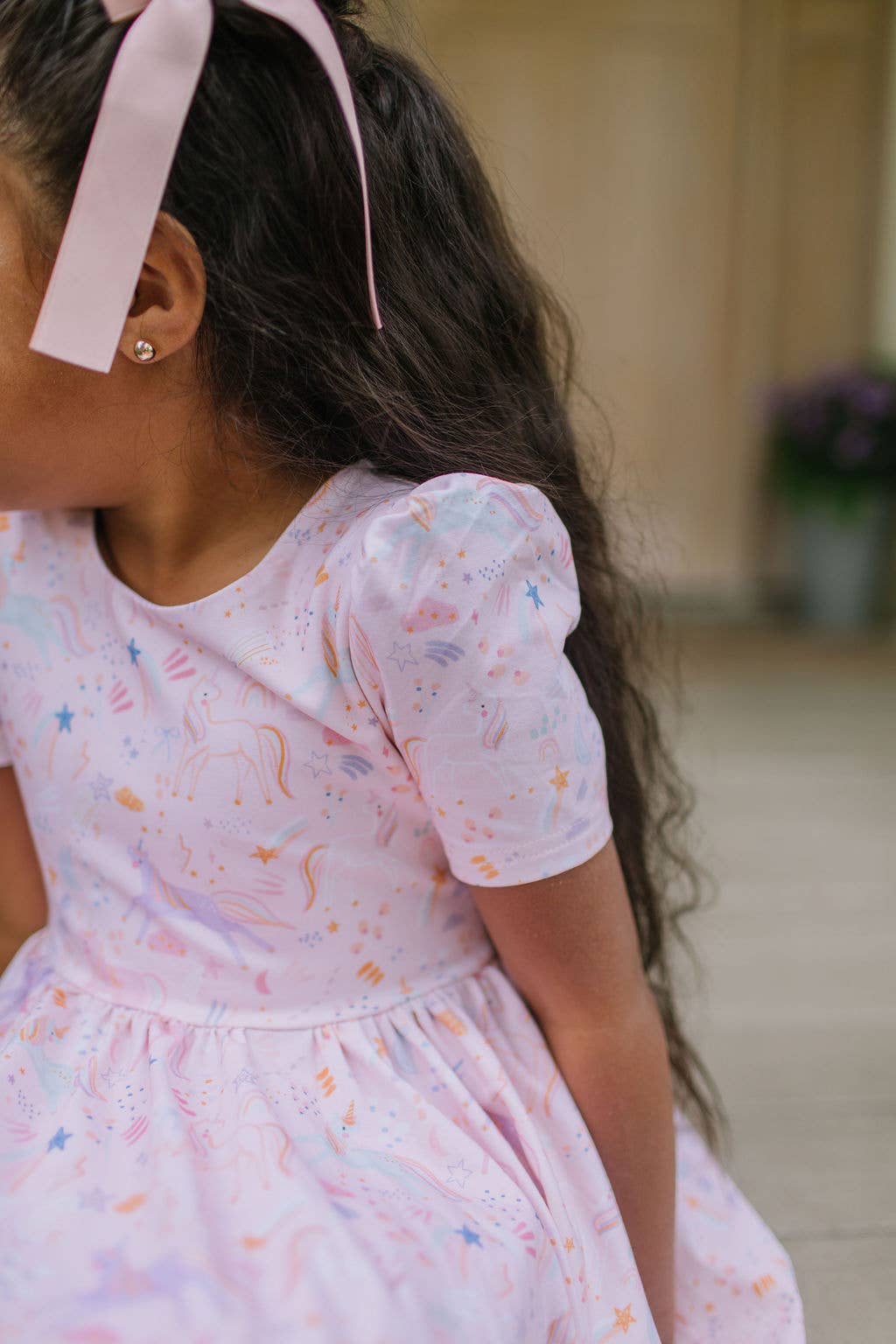Puff Dress in Dreamy Unicorn - Magpies Paducah
