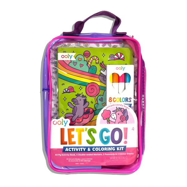 Let's Go!: Activity & Coloring Kit, Unicorn Candy Town - Magpies Paducah