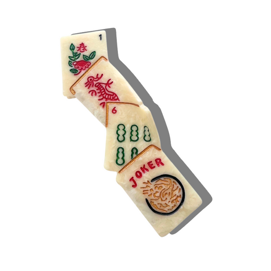 Hand-painted Mahjong Claw Hair Clip